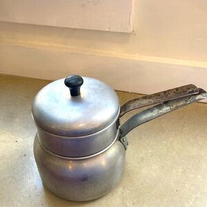 Wear-Ever no 2431 antique 1920s Aluminum Double Boiler